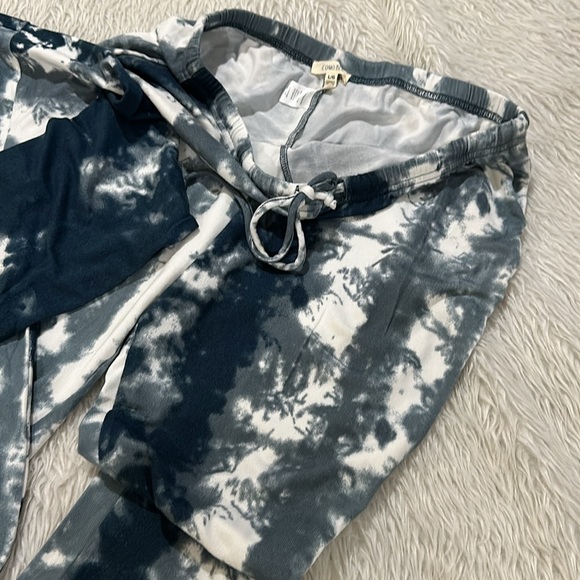 Come Blu blue tie dye hoodie top and pants lounge set size large - Picture 5 of 7